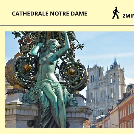 90m Cathedrale - Plein Centre- 2ch - 4 Couchages - 6 Personnes Apartment *